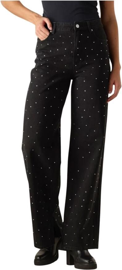 Y.A.S high waist wide leg jeans grey denim YASRISTA - Foto 5