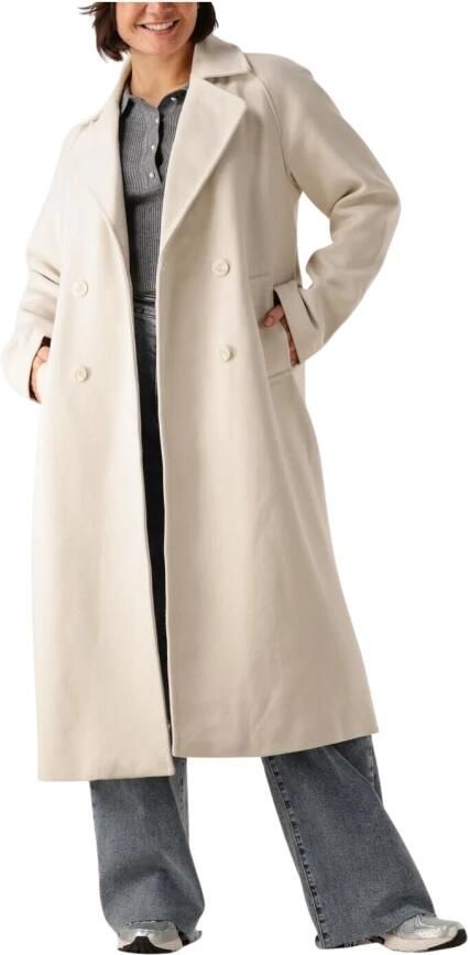 Y.A.S Elegante Beige Lange Jas voor Vrouwen Beige Dames - Foto 3