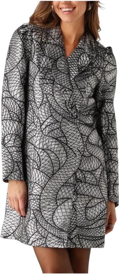 Y.A.S Glanzende Blazerjurk voor Avondje Uit Gray Dames - Foto 7