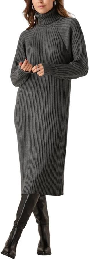 Y.A.S. Dames Jurken Yasmavi Knit Midi Rollneck Dress Grijs - Foto 16
