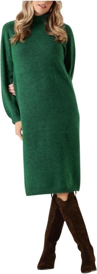 Y.A.S. Dames Jurken Yasbalis Ls Funnel Knit Dress Groen - Foto 3