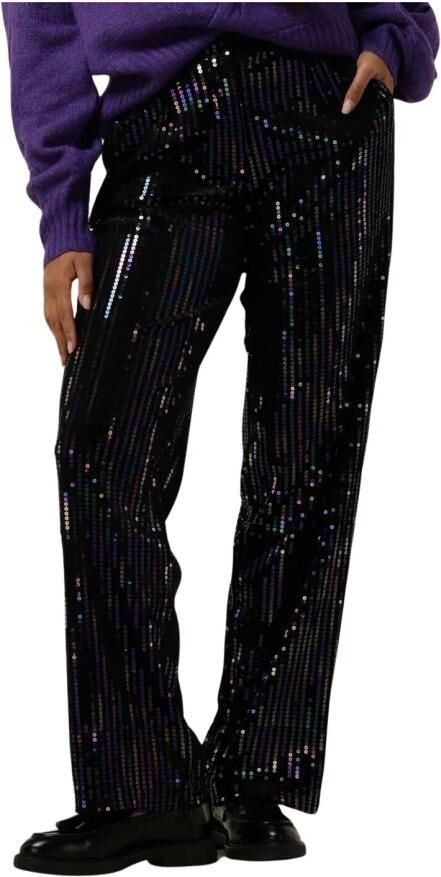 Y.A.S. Dames Broeken Yaseliva Sequin Hw Straight Pant Zwart - Foto 5
