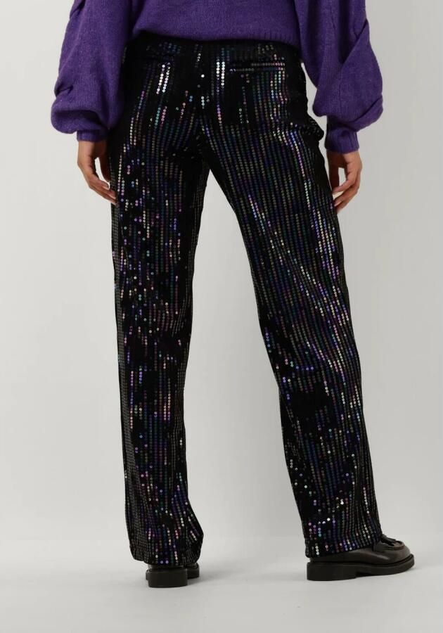 Y.A.S. YAS Dames Broeken Yaseliva Sequin Hw Straight Pant Zwart - Foto 3