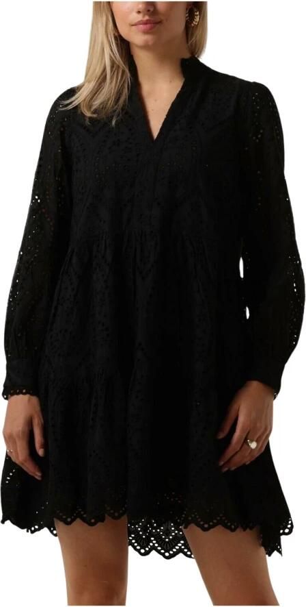 Y.A.S semi-transparante trapeze jurk YASHOLI van biologisch katoen zwart - Foto 9