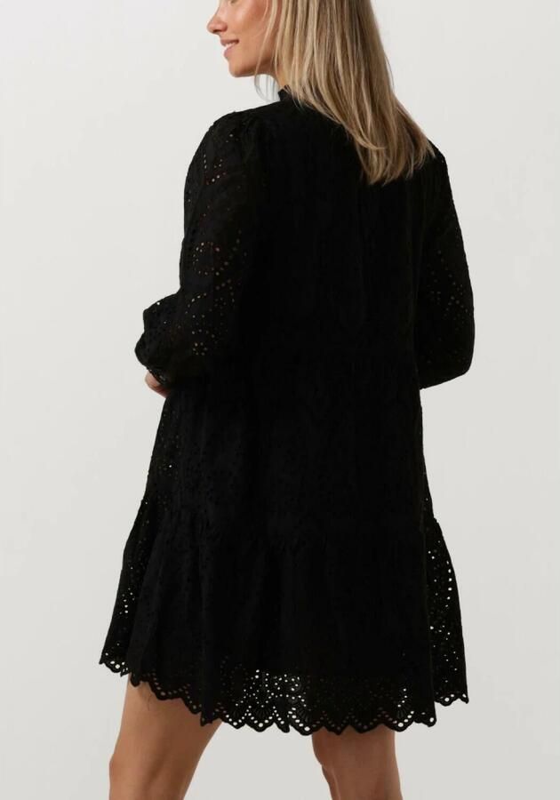 Y.A.S semi-transparante trapeze jurk YASHOLI van biologisch katoen zwart - Foto 8