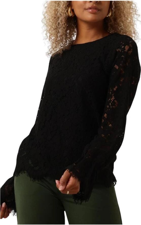 Y.A.S. Dames Tops & T-shirts Yasperla Ls Lace Top Zwart - Foto 10