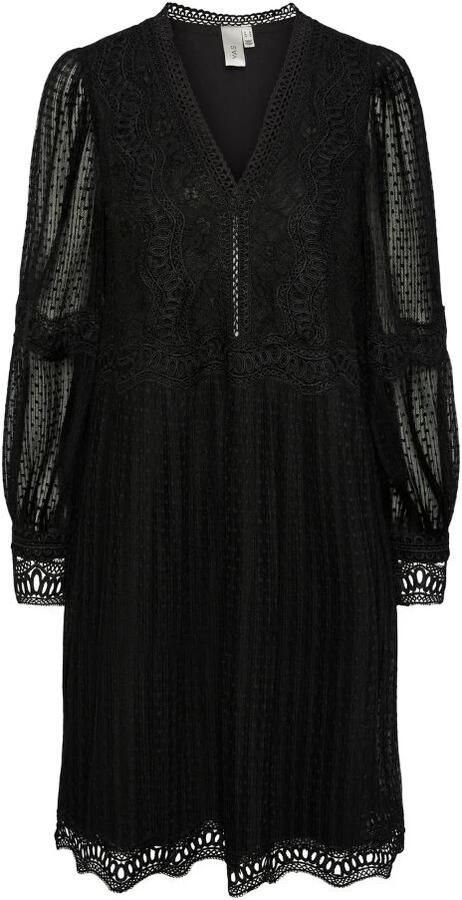 Y.A.S Zwarte LS Jurk Elegante Stijl Black Dames - Foto 5