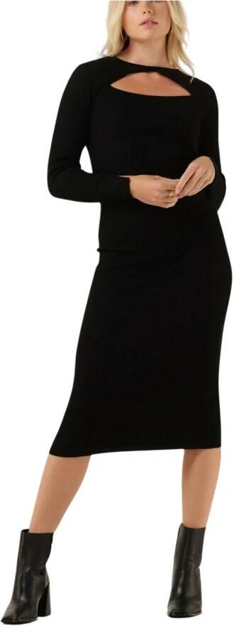 Y.A.S. Zwarte Midi Jurk YasKanna Ls Midi Knit Dress - Foto 4