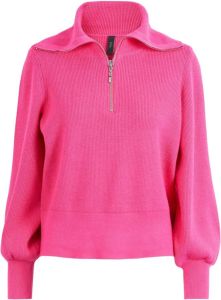 Y.A.S Yasdalma ls zip knit pullover s. noos beetroot pur Roze Dames