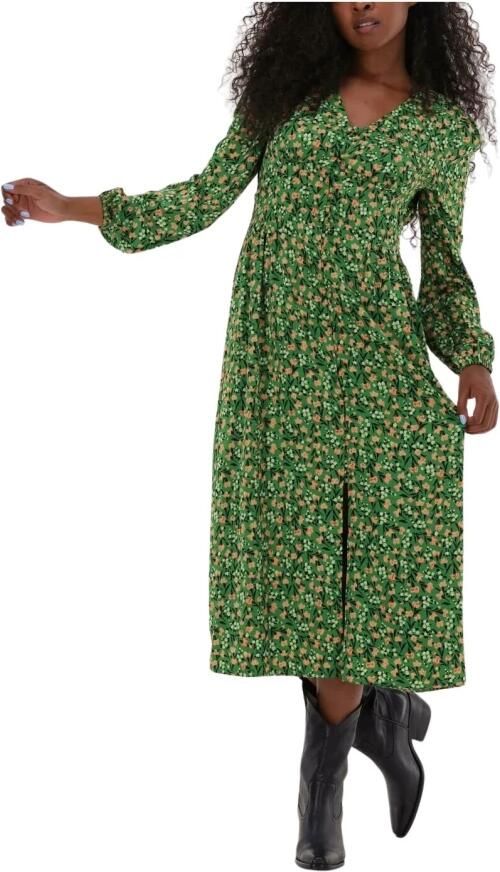 Ydence Cheryl Maxi Jurk Groen Multicolor Dames - Foto 3