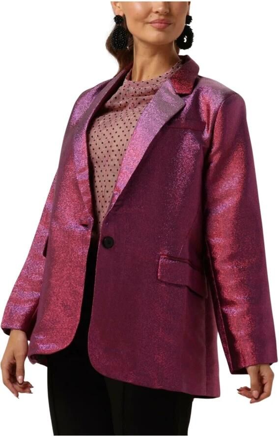 Ydence metallic oversized blazer Paige roze rood - Foto 3