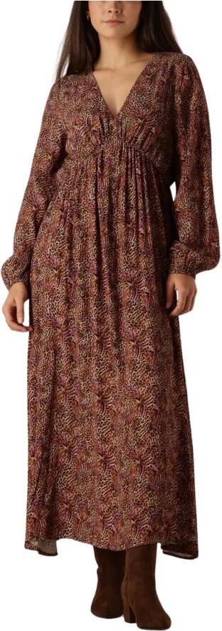 Ydence Elegante Bruine Luipaardprint Maxi Jurk Brown Dames - Foto 7