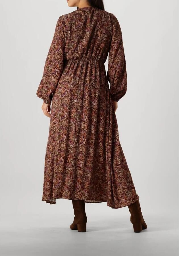 Ydence Elegante Bruine Luipaardprint Maxi Jurk Brown Dames - Foto 6