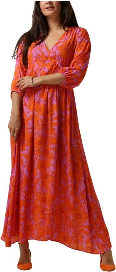 Ydence Elegante Maxi Jurk Paars Oranje Multicolor Dames - Foto 3