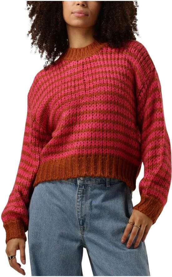 YDENCE Dames Truien & Vesten Knitted Sweater Pippa Roze - Foto 7