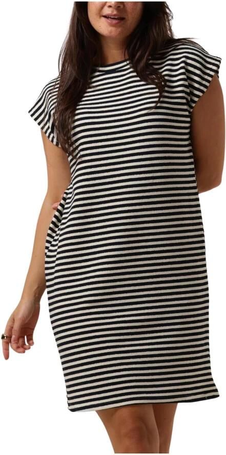 YDENCE Dames Jurken Dress Annalisa Blauw wit Gestreept - Foto 3