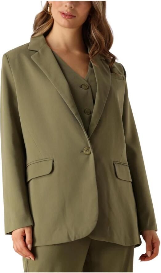 Ydence Groene Blazer Maisie Casual-Chic Look Green Dames - Foto 7