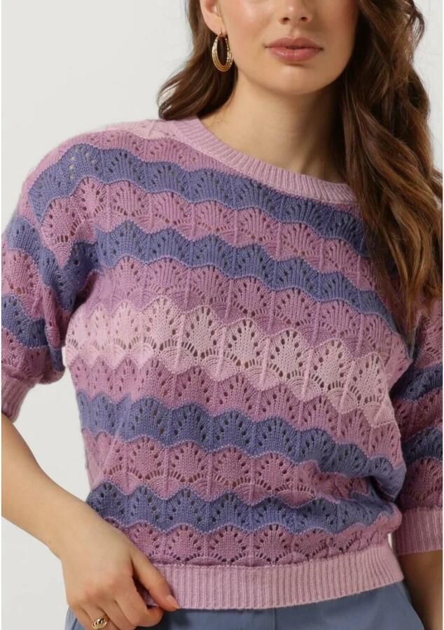 YDENCE Dames Tops & T-shirts Knitted Top Selah Paars - Foto 1
