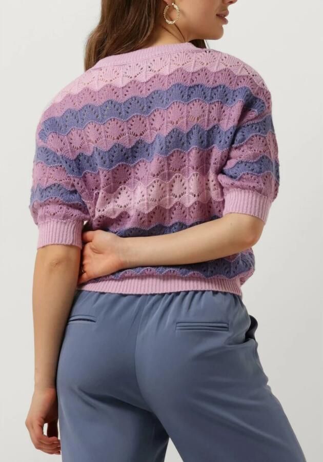 YDENCE Dames Tops & T-shirts Knitted Top Selah Paars - Foto 2