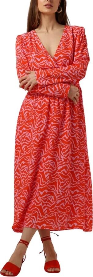 Ydence Rhode Rode Midi Jurk Dames Red Dames - Foto 6