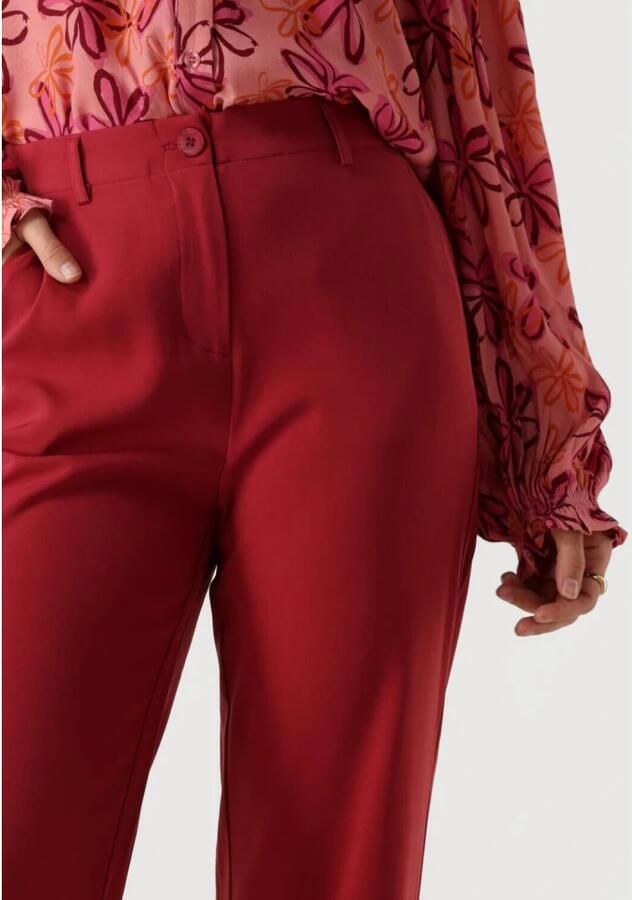Ydence high waist wide leg pantalon Solange Tall donkerrood - Foto 4