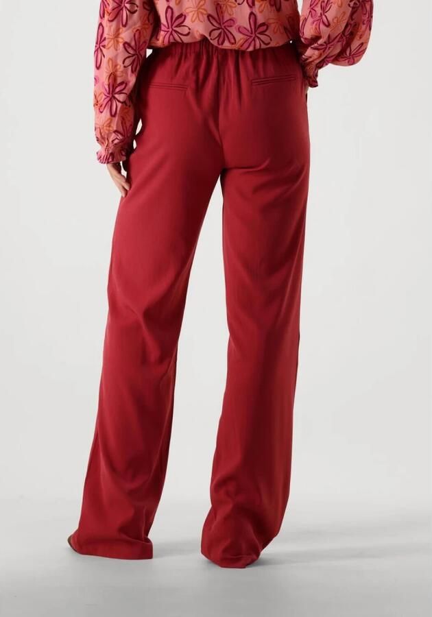 Ydence high waist wide leg pantalon Solange Tall donkerrood - Foto 3