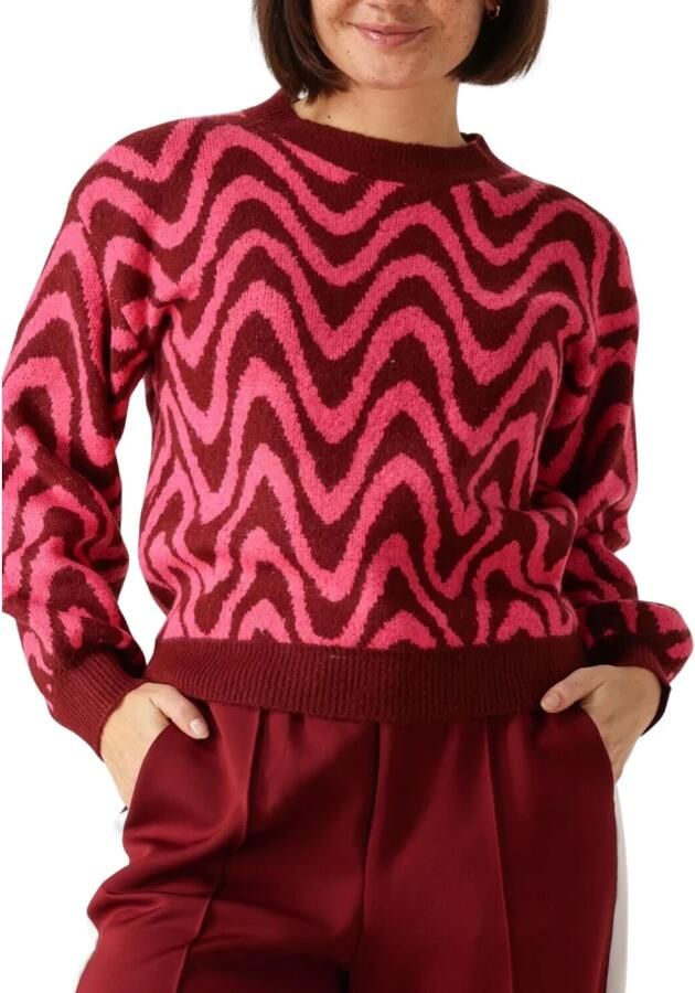 YDENCE Dames Truien & Vesten Knitted Sweater Blaise Roze - Foto 7