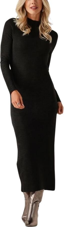 Ydence Zwarte Midi Jurk voor Vrouwen Black Dames - Foto 6