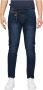 YES ZEE Slim-Fit Chino-Style Jeans met Stijlvolle Applicatie Blue Heren - Thumbnail 1