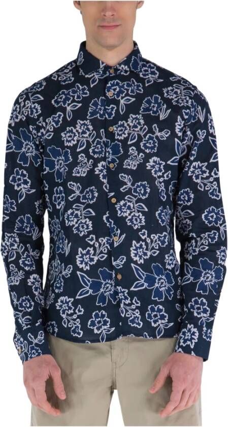 YES ZEE Bloemen Franse Kraag Herenoverhemd Multicolor Heren