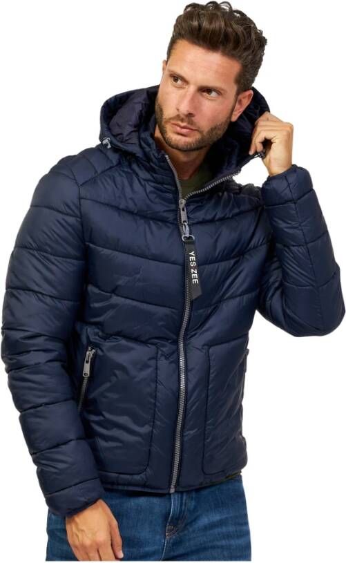 YES ZEE Coats Blauw Heren