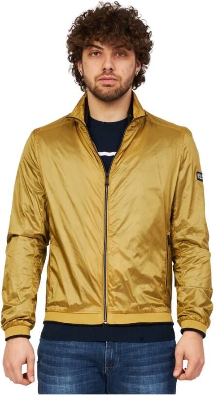 YES ZEE Lichtgewicht Nylon Bomberjack Brown Heren