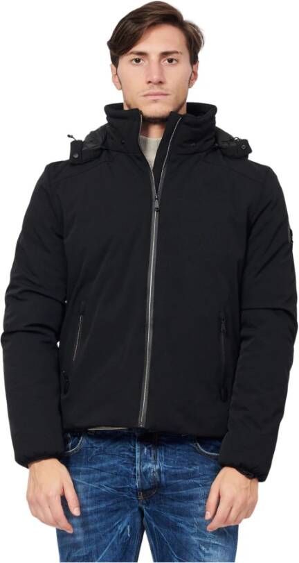 YES ZEE Heren Softshell Jas met Afneembare Capuchon Black Heren