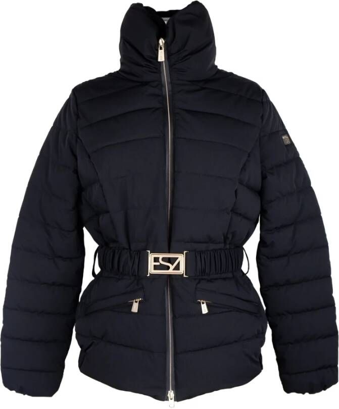 YES ZEE Black Nylon Jackets Coat Zwart Dames