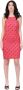 YES ZEE Fuchsia Mouwloze Allover Patroon Jurk Purple Dames - Thumbnail 1