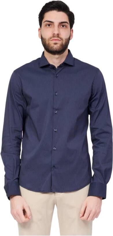 YES ZEE Formal Shirts Blauw Heren