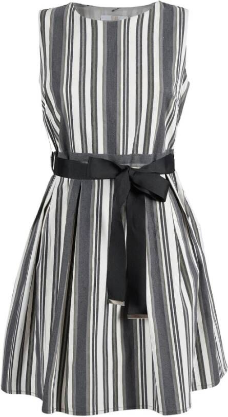 YES ZEE Gray Cotton Dress Grijs Dames