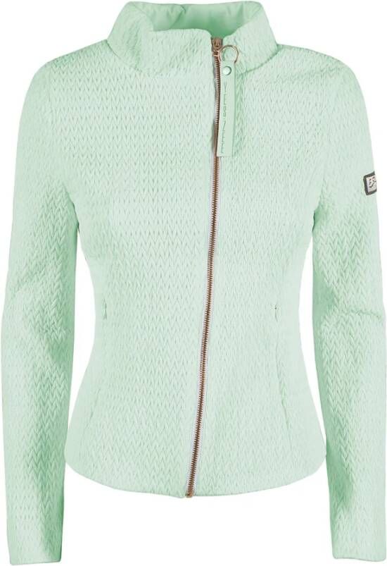 YES ZEE Green Nylon Jackets & Coat Groen Dames