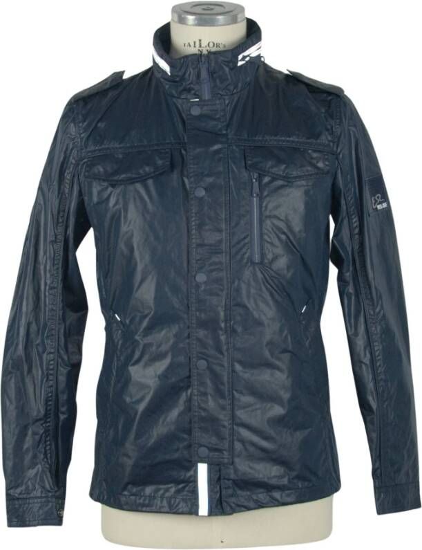 YES ZEE Leather Jackets Blauw Heren