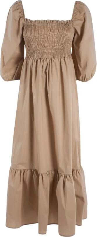 YES ZEE Maxi Dresses Beige Dames