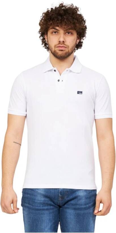 YES ZEE Witte Katoenen Poloshirt White Heren