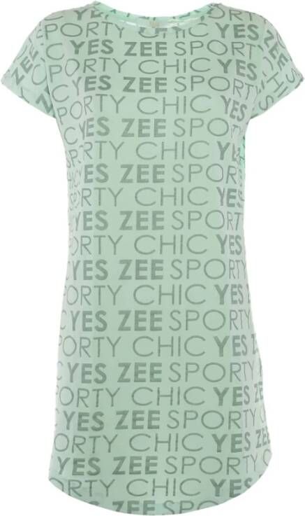YES ZEE Short Dresses Groen Dames