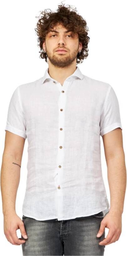 YES ZEE Short Sleeve Shirts Wit Heren