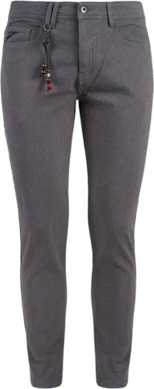 YES ZEE Grijze Katoenen Broek met Stierenzakken Gray