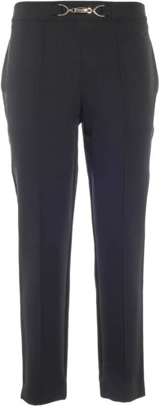 YES ZEE Crepe broek met zij- en achterzakken Black Dames