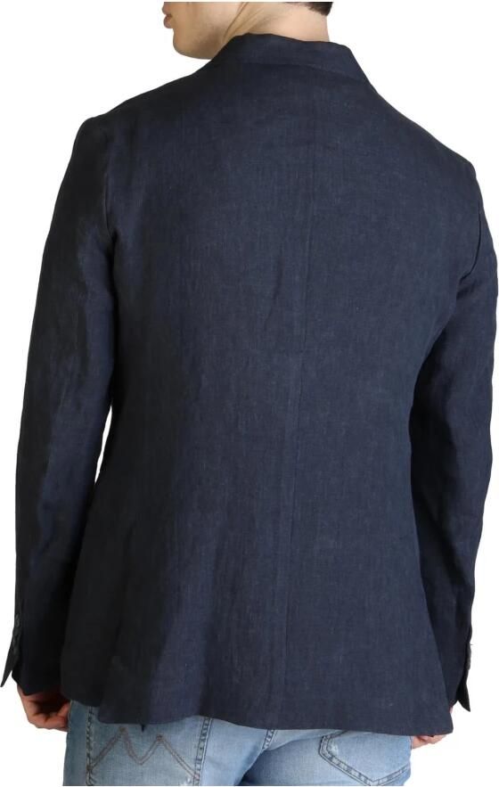 YES ZEE Heren Linnen Blazer Lente Zomer Collectie Blauw Heren