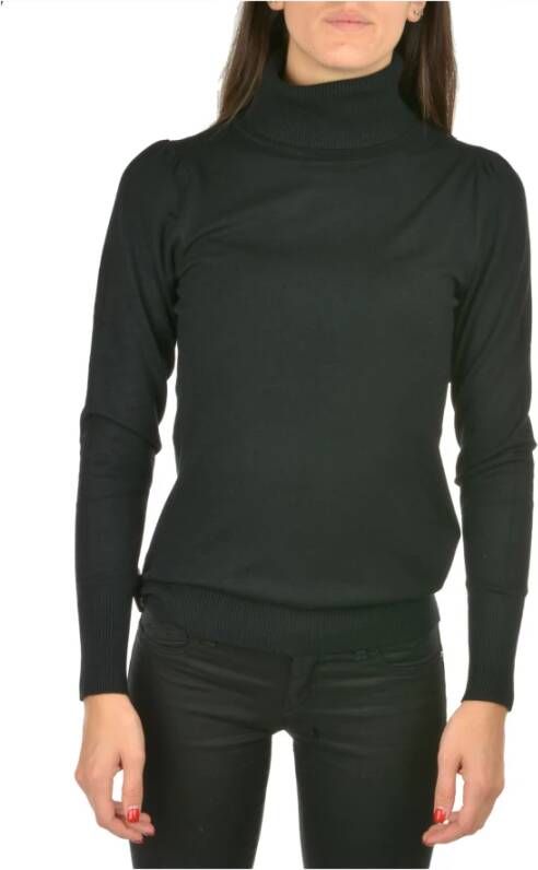 YES ZEE Basic Dolcevita Donna in effen kleur Black Dames