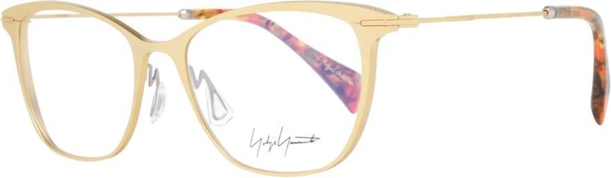 Yohji Yamamoto Gouden Metalen Dames Optische Brillen Yellow Dames