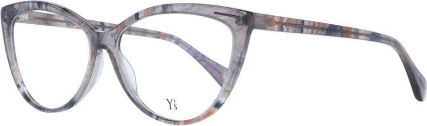 Yohji Yamamoto Stijlvolle Grijze Cat Eye Optische Monturen Multicolor Dames