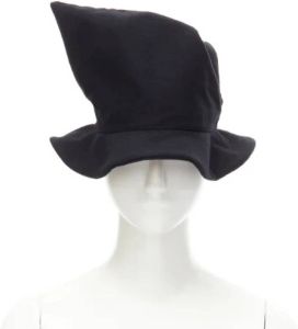 Yohji Yamamoto Pre-owned Voldoende wollen hoeden Zwart Dames